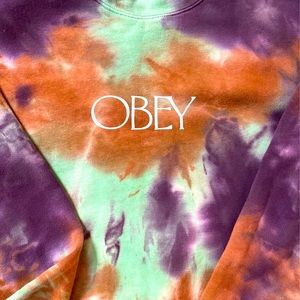 OBEY TIE DYE SWEATSHIRT